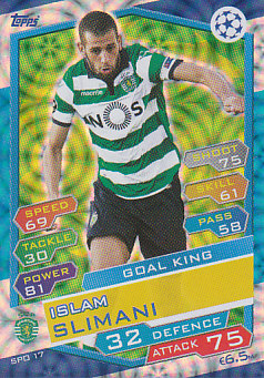 Islam Slimani Sporting CP 2016/17 Topps Match Attax CL Goal King #SPO17